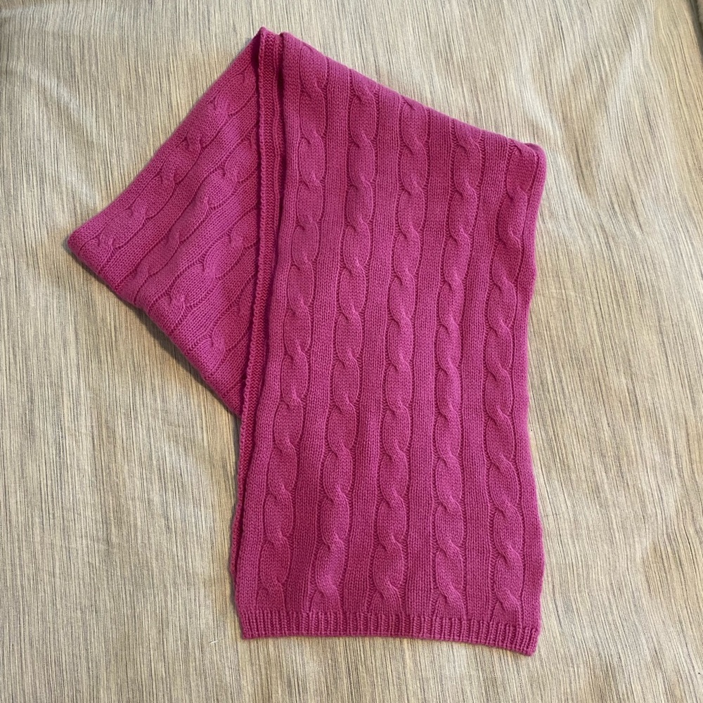 Ralph Lauren Collection cable cashmere scarf